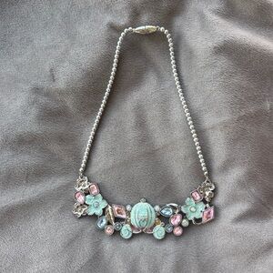 Disney Store Princess Cinderella Necklace Enamel Dress Up Statement Kids.